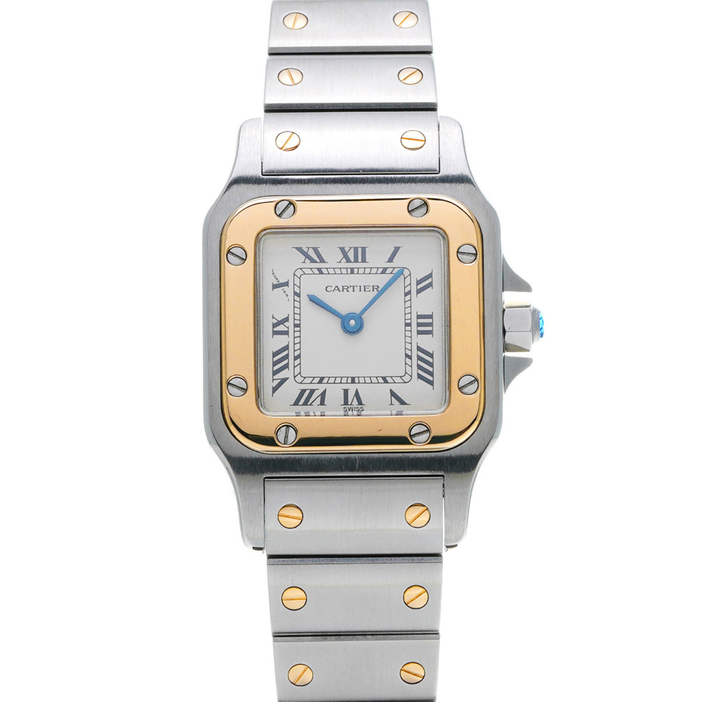 Cartier Santos Galbe SM Antique W20056D6 Ivory Women's Quartz Watch - Picture 2 of 5